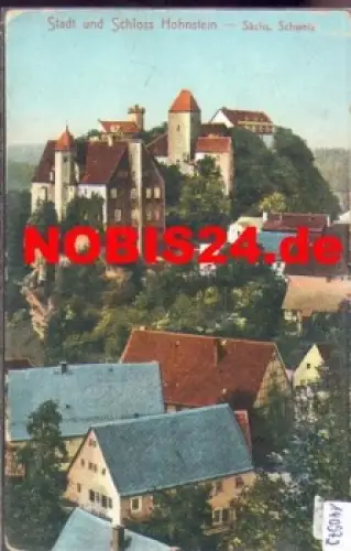 01848 Hohnstein Stadt und Schloss o 24.5.1915