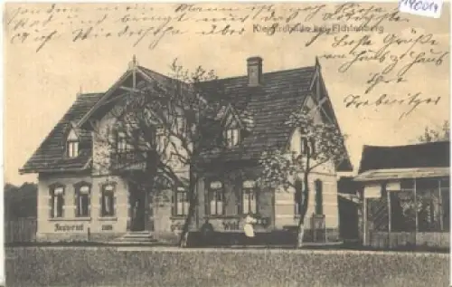 01619 Zeithain Kleintrebnitz, Restaurant zum grünen Wald, Außenansicht,  gebr. ca. 1920