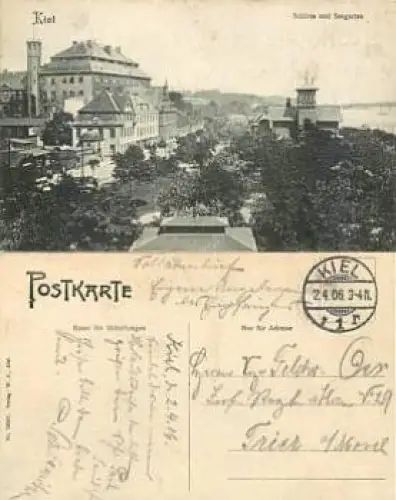 Kiel Schloss und Seegarten o 2.4.1906