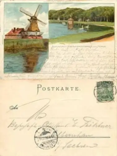26548 Norderney Mühle Künstlerkarte o 14.8.1900