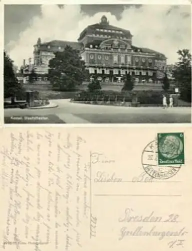 Kassel Staatstheater Esperantokarte o 27.7.1933