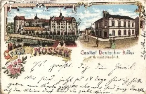 01683 Nossen Litho Gasthof Deutscher Adler o 1.1.1901