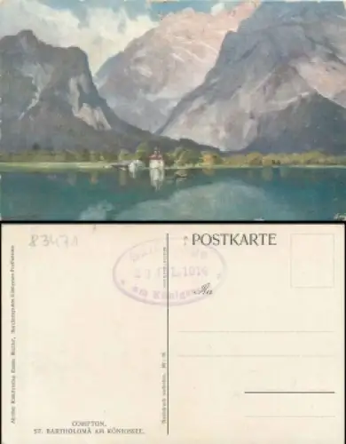 83471 St. Bartholomä am Königsee Künstlerkarte Compton * 1914