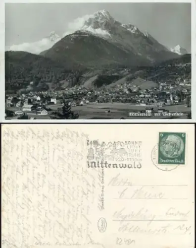 82481 Mittenwald mit Wetterstein o 20.8.1938