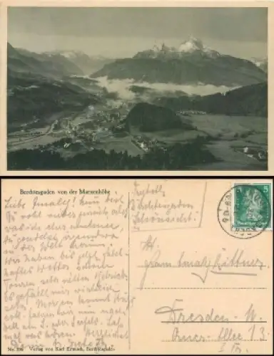 83471 Berchtesgaden von der Marxenhöhe o ca. 1922