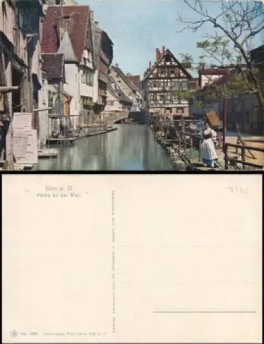 Ulm Donau Partie an der Blau * ca. 1920