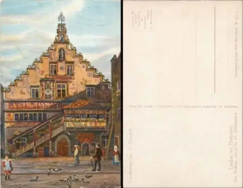 88131 Lindau Das Rathaus Künstlerkarte Marschall * ca. 1930