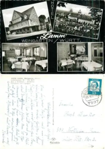 88250 Weingarten Württemberg Hotel Lamm o 28.9.1963