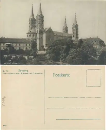 Bamberg, Dom Westansicht, * ca. 1920