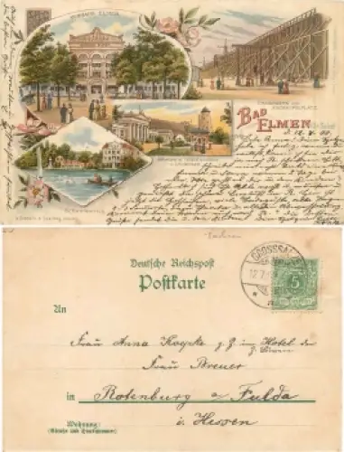 39218 Bad Elmen Schönebeck Litho o 12.7.1898