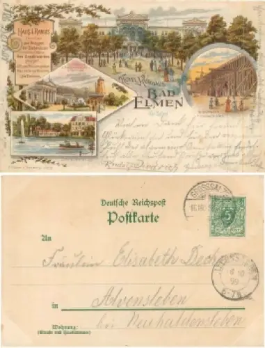 39218 Bad Elmen Schönebeck Litho o 16.10.1899