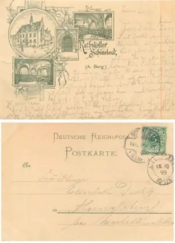 39218 Schönebeck Ratskeller Litho o 15.10.1899
