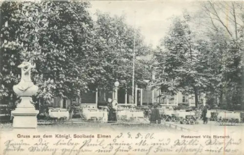 39218 Schönebeck Bad Elmen Restaurant Villa Bismarck o 9.5.1906