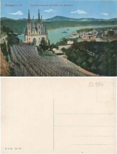 53424 Remagen Apollinariskirche mit Blick ins Rheintal *ca. 1920