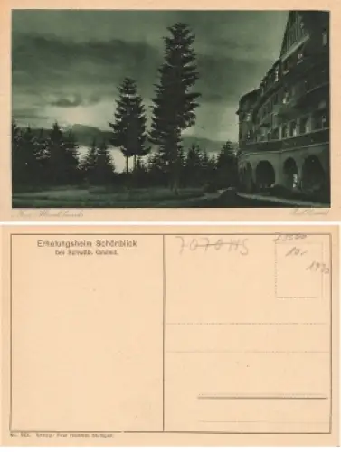 Schwäbisch Gmünd Erholungsheim Schönblick AK um 1920