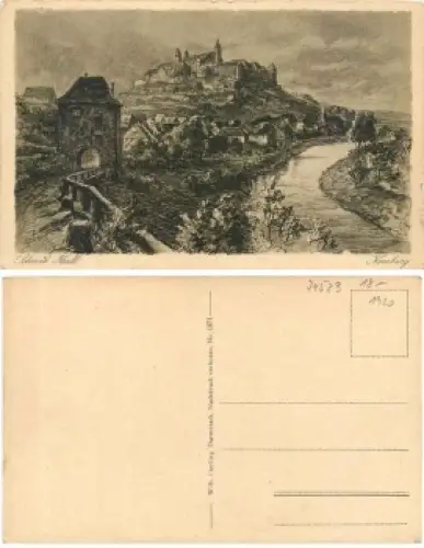 74523 Schwäbisch Hall Künstlerkarte Komburg *ca. 1920