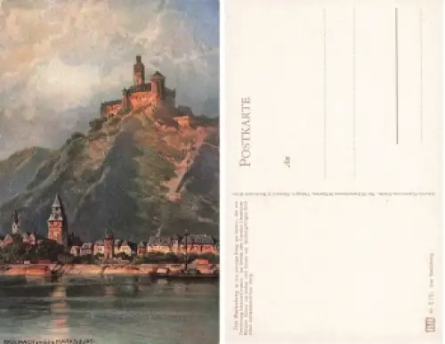 56338 Braubach Rhein Künstlerkarte Astudin * ca. 1912