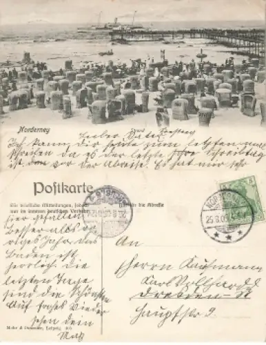 26548 Norderney Seebrücke Standkorb o 25.8.1905