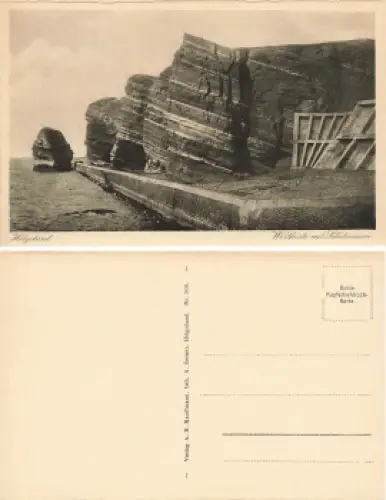 Helgoland Westküste mit Schutzmauer *ca.1920