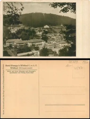 75323 Wildbad Schwarzwald Hotel Klumpp * ca. 1930