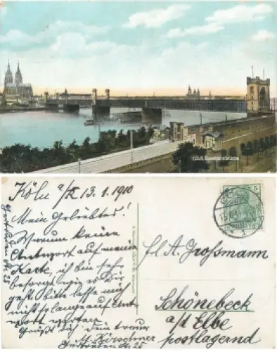 Köln Eisenbahnbücke o 13.1.1911