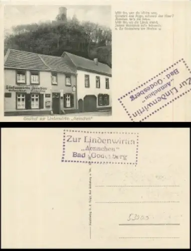 Bad Godesberg Gasthof Lindenwirtin * ca. 1910