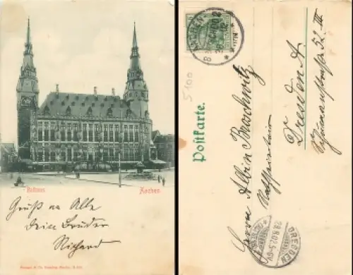 Aachen Rathaus o 29.8.1902