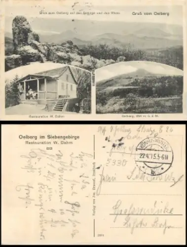 53639 Königswinter Oelberg Siebengebirge o 22.4.1915