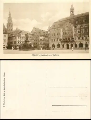 96450 Coburg Marktplatz u. Rathaus *ca. 1915