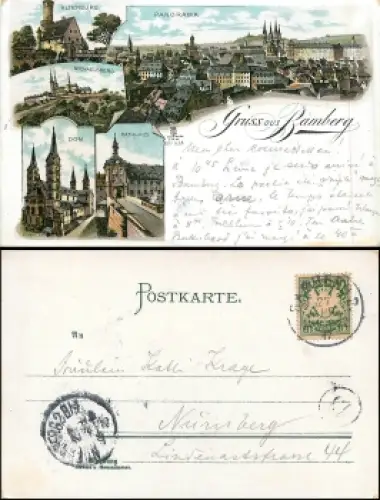 Bamberg Gruss aus Litho o 27.4.1897