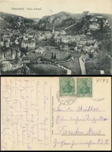 91278 Pottenstein Totalansicht o ca. 1918