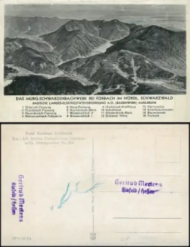 76596 Forbach Murg-Schwarzenbachwerk *ca. 1920