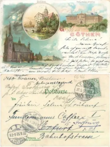 06366 Köthen Anhalt Litho o 27.5.1902