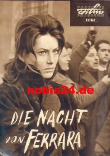 Die Nacht von Ferrara, Progress Film Programm 47/62, italienischer Film, Belinda Lee, Gabriele Ferzetti, Enrico Maria Salerno