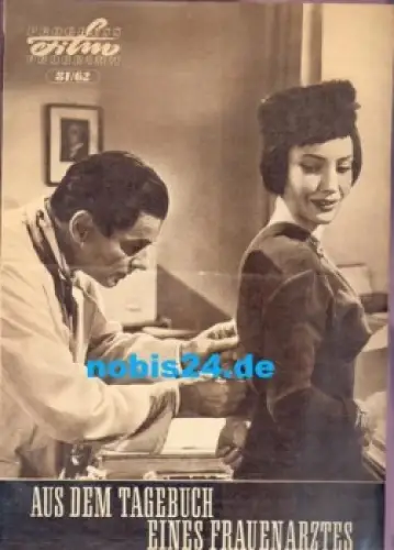 Aus dem Tagebuch eines Frauenarztes mit Rudolf Prack Marianne Hold 81/62 Progress Film Programm