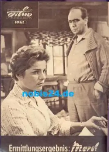 Ermittlungsergebnis: Mord - Tschechoslowakischer Film 40/62 Progress Film Programm