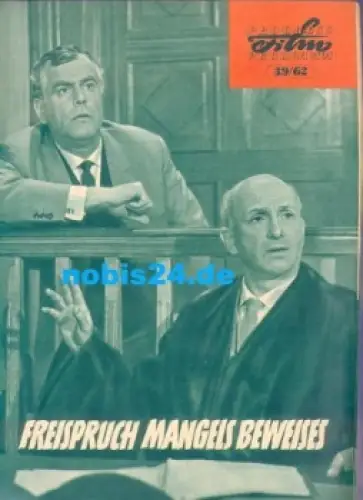 Freispruch mangels Beweises - DEFA-Film 39/62 Progress Film Programm
