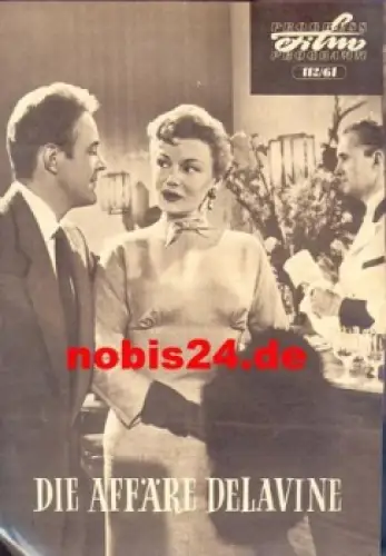 Die Affäre Delavine, Progress Film Programm 112/61, englischer Kriminalfilm, Peter Reynolds, Honor Blackmann