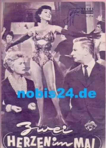 Zwei Herzen im Mai, Neues Film-Programm 714 Dieter Borsche, Kristina Söderbaum