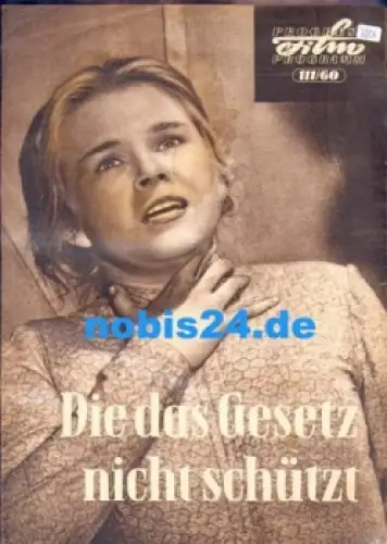 Die das Gesetz nicht schützt, Progress-Programm 111/60 tschechoslowakischer Film