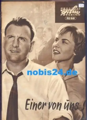 Einer von uns - DEFA-Film mit  Günther Simon 48/60 Progress-Programm  Karla Runkehl, Erik S. Klein, Günter Grabbert