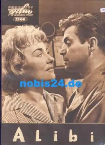 Alibi -Tschechoslowakischer Film 21/60 Progress-Programm