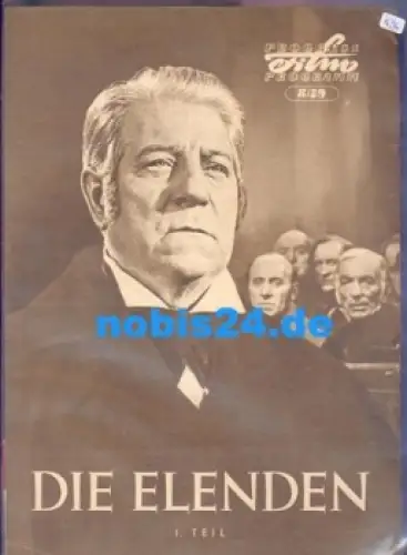 Die Elenden, Progress-Programm 8/59 mit Jean Gabin, Bourvil