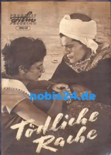 Tödliche Rache (Kampf im Tal) - Ägyptischer Film mit Faten Hamama Omar el Cherif 106/58 Progress-Programm