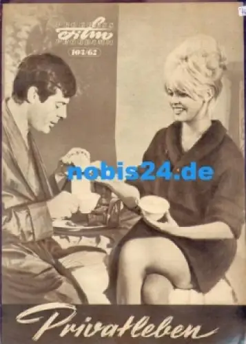 Privatleben (vie privee) Progress-Programm 103/62 Brigitte Bardot und Marcello Mastroianni