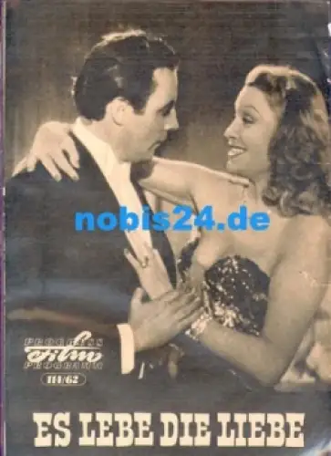 Es lebe die Liebe mit Lizzi Waldmüller Johannes Heesters 114/62 Progress-Programm