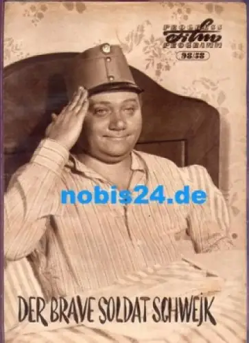 Der brave Soldat Schwejk - Tschechowslowakischer Film  mit Rudolf Hrusinsky 98/58 Progress-Programm