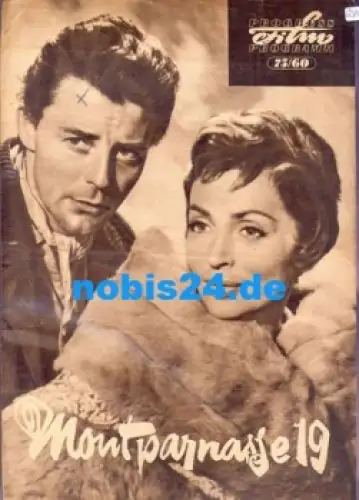 Montparnasse 19 - französischer-italienischer Film 75/60 Progress-Programm mit Gerard Philipe Lilli Palmer Lino Ventura