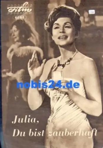 Julia, Du bist zauberhaft - österreichischer-französischer Film mit ​​​​​​​ Lili Palmer Charles Boyer 61/63 Progress-Programm