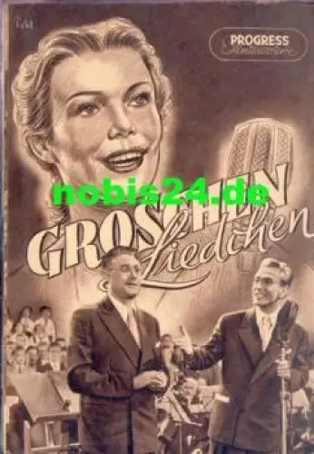 Groschen Liedchen - Tschechoslowakischer Film 8/54 Progress-Programm